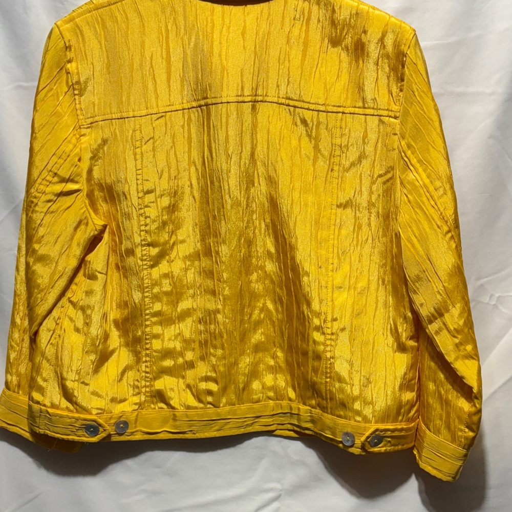 Ruby Rd. Textured Yellow Jean Jacket - image 9